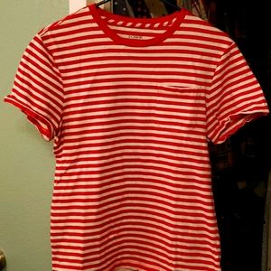 J Crew Striped Pocket T-shirt